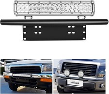 Nilight - 90021B Light Bar Mounting Bracket Front License Plate Frame Black  picture
