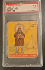 1933 INDIAN GUM #14 CHIEF OF THE OTTOES TRIBE picture