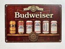 Budweiser Beer Evolution Of Cans Sign - Bud Light - Anheuser Busch picture