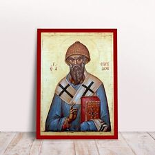 Saint Spyridon Greek byzantine orthodox icon handmade picture