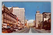 Salt Lake City UT-Utah, Main Street, Shopping and Historic Area Vintage Postcard picture