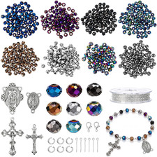 329 Pcs Rosary Jewelry Making Kit for Women, Rosaries Prayer Making Supplies picture