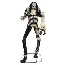 7-Foot Animated Sweet Dreams Clown Prop with Sound & Motion - Creepy Halloween picture