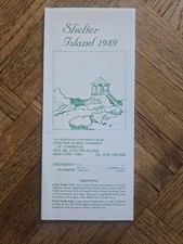 Vintage Shelter Island New York NY 1989 Map Pamphlet Ephemera picture