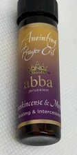 Abba Jerusalem Frankincense & Myrrh Anointing Prayer Oil 1/4 oz Sealed Open Box picture