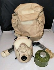 New 4 Piece Polish Military Gas Mask Chemical Nuclear Biological NBC 40mm Tan picture