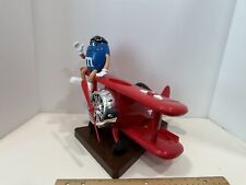 M & M  World's Candy Dispenser Red Bi-Plane Collectible Airplane Blue M & M 2020 picture