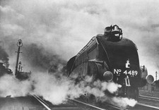 Standing proud is Canadian Pacific Railway issue steam operated be- Old Photo picture
