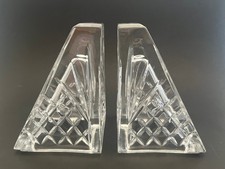 2 Gorgeous JG. Durand France, Cristal Au Plomb,24% Lead Crystal Bookends 5 1/2