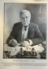 1903 Vintage Magazine Illustration Sir Henry Campbell Bannerman British Premier picture