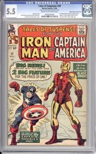 TALES OF SUSPENSE #59 - CGC 5.5 - 1964 / 1ST SOLO CAP STORY / HARLAN ELLISON picture