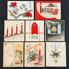 1930s Christmas Cards Lot 8 Stamped Envelopes Dubuque Iowa Family Letter picture