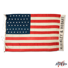 Huge 1896 McKinley & Hobart 44 Star Flag Presidential Campaign Street Banner picture