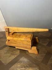 Tortilla Press Wooden, Carved, Vintage Beautiful  picture