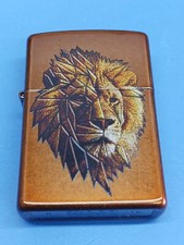 Zippo 29865 Polygonal Lion Toffee Finished picture