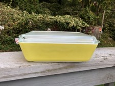 Vintage Pyrex Yellow 0503 1.5 QT Refrigerator Dish with Lid picture