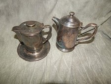 Vintage 1940's New York Central Railroad Silver Syrup & Indivdual Tea Pot picture