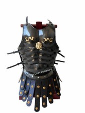 ROMAN MUSCLE ARMOUR CUIRASS BLACK MUSCLE W/APRON BELT Christmas COSTUME NEW GIFT picture