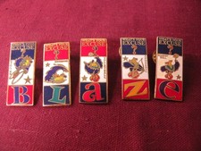 1996 ATLANTA PARALYMPIC GAMES MASCOT BLAZE PIN BADGE Letter Pins Full Set picture