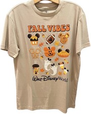 Disney Parks 2025 Fall Vibes Halloween Snacks Mickey Ghost Pumpkin Shirt Adult picture