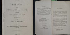 1864 antique CENTRAL CHURCH fall river ma MINUTES ESSAYS REPORTS sabbatarian picture