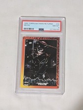 1992 Topps BATMAN RETURNS MEOW #42 PSA 8 Michelle Pfeiffer CATWOMAN Population 7 picture
