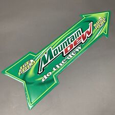 Mountain Dew Arrow Tin Metal Sign Do the Dew 1990s Vintage Man Cave Approved picture