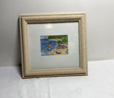 NEVILLE KAMAU CRAWFORD Hand Painted Vtg Watercolor, Barbados WI ‘96 Framed picture