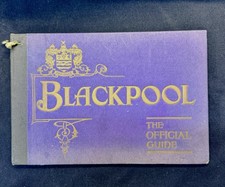 Antique 1914 Blackpool Official Guide Book - WWI Era British Travel Ephemera picture