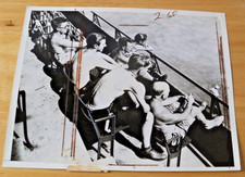 1935 press photo shirtless men watching baseball game Shire Park Philadelphia picture
