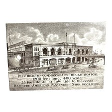 Antique Wedgwood 1914 Calendar Advertising Tile Commonwealth Dock picture