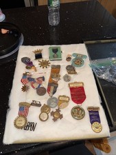 Vintage Pins And Medals Lot picture