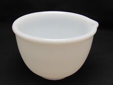 Vintage Chunky White Milk Glass Mixing Bowl with Spout Batter Bowl 1 qt picture