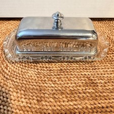 Antique Glass Butter Dish 1908 Wedding Gift Brimfield Hammonton NJ Provenance picture