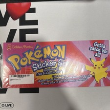 MIP From 1999 Pokemon Package by Golden Books 150 Stickers Set picture