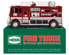 Hess 2024 Fire Truck with Car and Motorcycle 60th Anniversary Edition New In Box picture