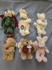 Vintage Boyds Bears & Friends Plush Lot Of 6 Jointed Ornaments Bunnies & More picture