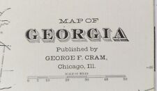 Vintage 1903 GEORGIA Map 14