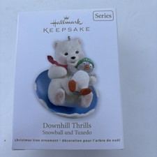2012 Hallmark Keepsake Ornament Downhill Thrills Snowball & Tuxedo picture