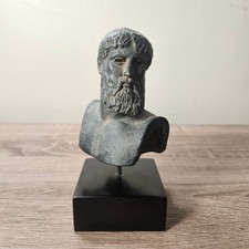 Vintage Bombay Co. Cast Head of Zeus Poseidon of Artemision Bust Sculpture picture