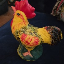 VTG Rooster Blow Mold Plastic  Motion Sensor Activated Sound Shelf Sitter 6.5” picture