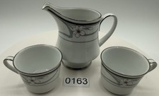 Noritake Legendary New Destiny 3687 Creamer & 2 Cups Platinum Trim Sri Lanka picture