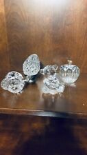 Lot of 4 Waterford Crystal Paperweights: apple, strawberry, egg, and Teddy Bear picture