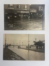 RPPC TAMA IOWA FLOOD HIGH WATER MAIN ST NW DEPOT JUNE 5 1918 THEDENS POSTCARDS picture