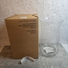 Gold Canyon Flared Hurricane Clear Glass Candle Shade Vase Centerpiece NIB picture