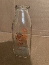 Vtg Glass Milk Bottle Laesch Dairy Bloomington IL picture