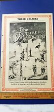 Antique 1926 Vaudeville Act Poster THE THREE GOLFERS Golf Acrobat VALENTINO B6 picture