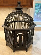 This French wood and wicker birdcage is a rare find in this good of condition. picture