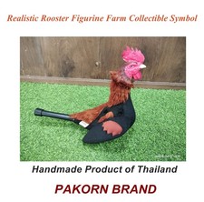 Rooster Figure with Handle Realistic Chicken Tough Durable Silicone Head Symbol picture