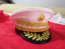 USA Army Cap - Salute Uniforms USMC COMMANDANT DRESS WHITE HAT picture